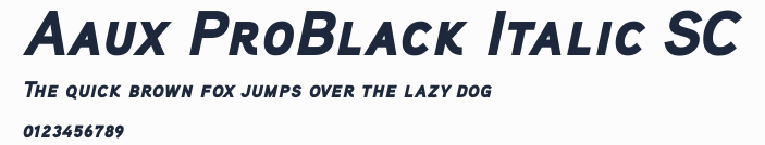 Aaux ProBlack Italic SC預覽圖