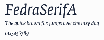 FedraSerifA預覽圖