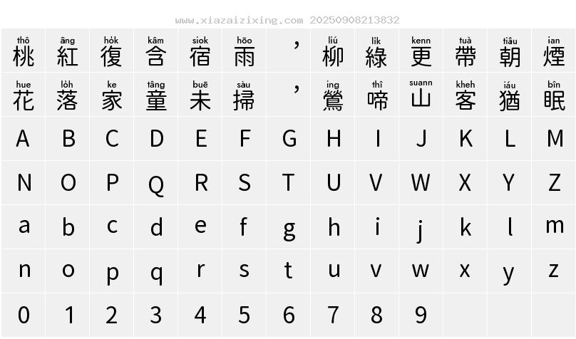 字符映射圖