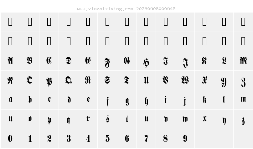 字符映射圖