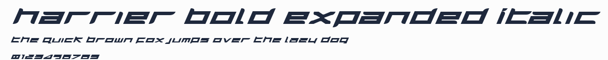Harrier Bold Expanded Italic預覽圖