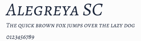 Alegreya SC預覽圖