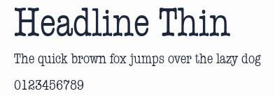 Headline Thin預覽圖