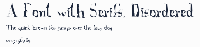 A Font with Serifs. Disordered預覽圖