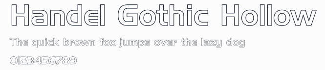 Handel Gothic Hollow預覽圖