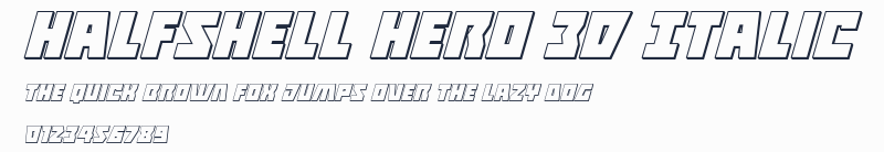 Halfshell Hero 3D Italic預覽圖