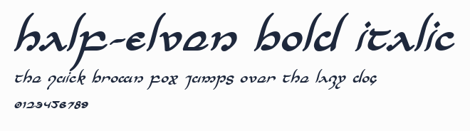 Half-Elven Bold Italic預覽圖
