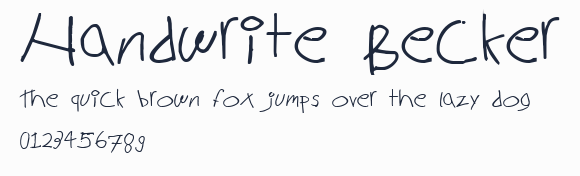 Handwrite Becker預覽圖