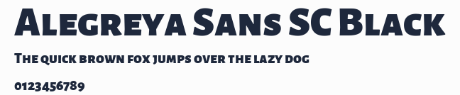 Alegreya Sans SC Black預覽圖