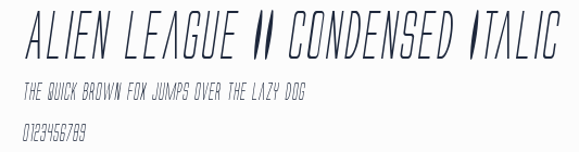 Alien League II Condensed Italic