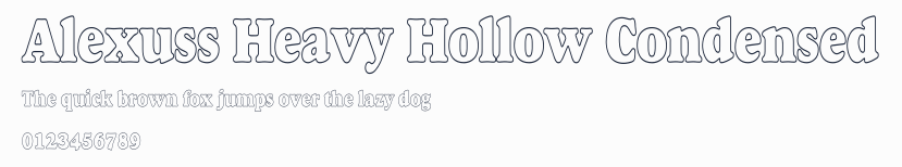 Alexuss Heavy Hollow Condensed預覽圖