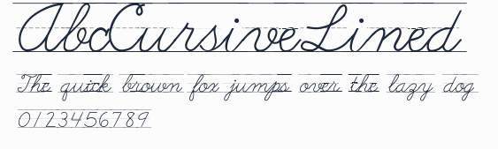 AbcCursiveLined預覽圖
