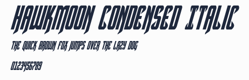 Hawkmoon Condensed Italic預覽圖