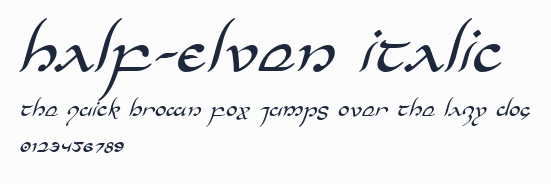 Half-Elven Italic預覽圖