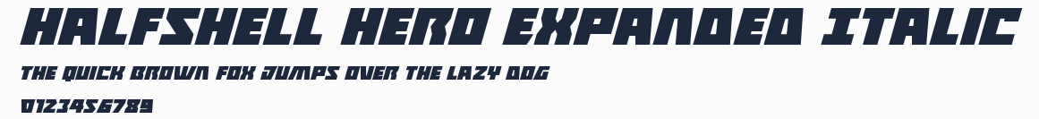 Halfshell Hero Expanded Italic預覽圖