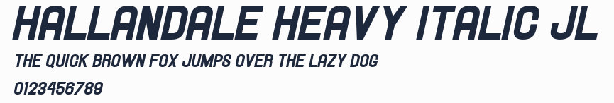 Hallandale Heavy Italic JL預覽圖