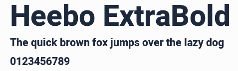 Heebo ExtraBold預覽圖