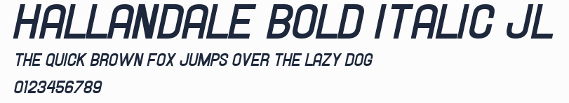Hallandale Bold Italic JL