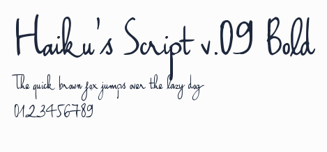 Haiku's Script v.09 Bold預覽圖
