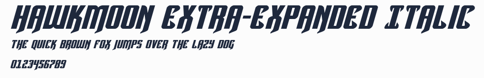 Hawkmoon Extra-expanded Italic預覽圖
