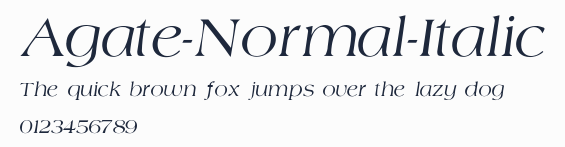 Agate-Normal-Italic預覽圖