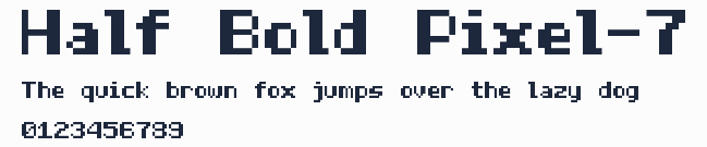 Half Bold Pixel-7預覽圖