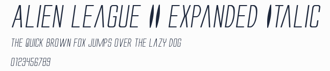 Alien League II Expanded Italic