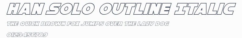 Han Solo Outline Italic預覽圖