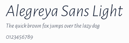 Alegreya Sans Light預覽圖