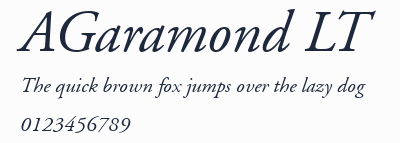 AGaramond LT預覽圖