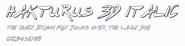 Hakturus 3D Italic預覽圖