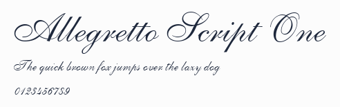 Allegretto Script One預覽圖