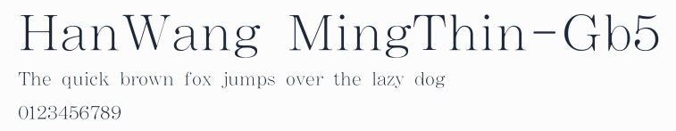 HanWang MingThin-Gb5預覽圖