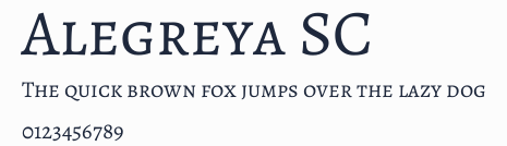 Alegreya SC預覽圖