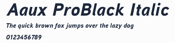 Aaux ProBlack Italic預覽圖