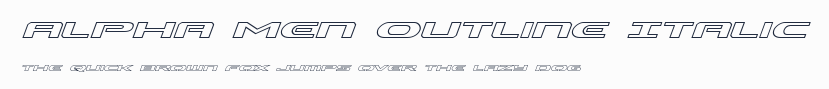 Alpha Men Outline Italic預覽圖