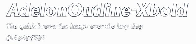 AdelonOutline-Xbold預覽圖