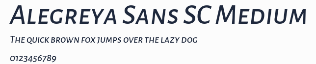 Alegreya Sans SC Medium預覽圖