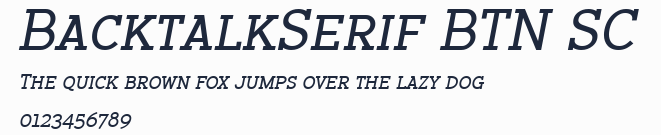 BacktalkSerif BTN SC預覽圖