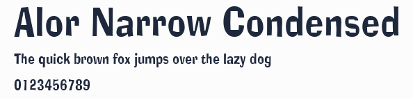Alor Narrow Condensed預覽圖