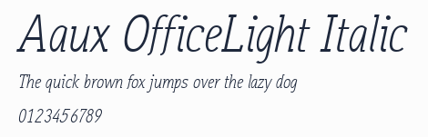 Aaux OfficeLight Italic預覽圖