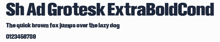 Sh Ad Grotesk ExtraBoldCond預覽圖