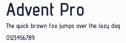 Advent Pro預覽圖