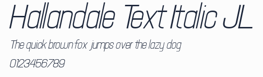 Hallandale Text Italic JL預覽圖