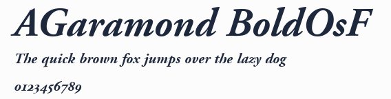 AGaramond BoldOsF預覽圖