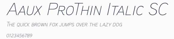 Aaux ProThin Italic SC預覽圖