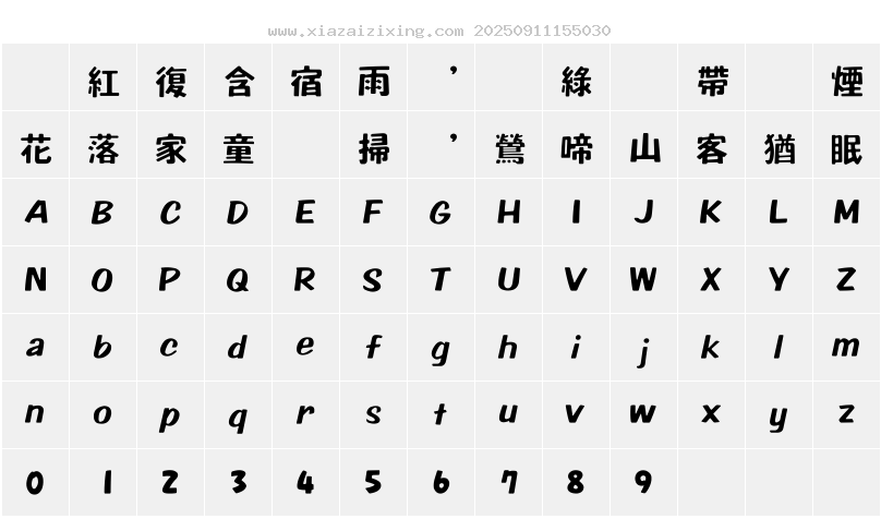 字符映射圖
