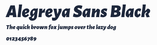 Alegreya Sans Black預覽圖