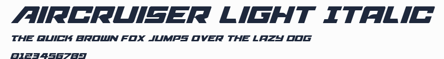 Aircruiser Light Italic預覽圖