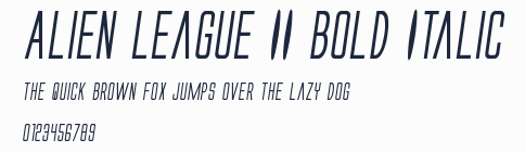 Alien League II Bold Italic預覽圖